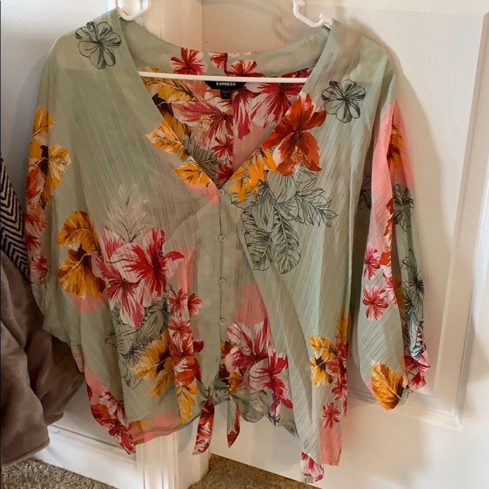 Express Floral Shirt